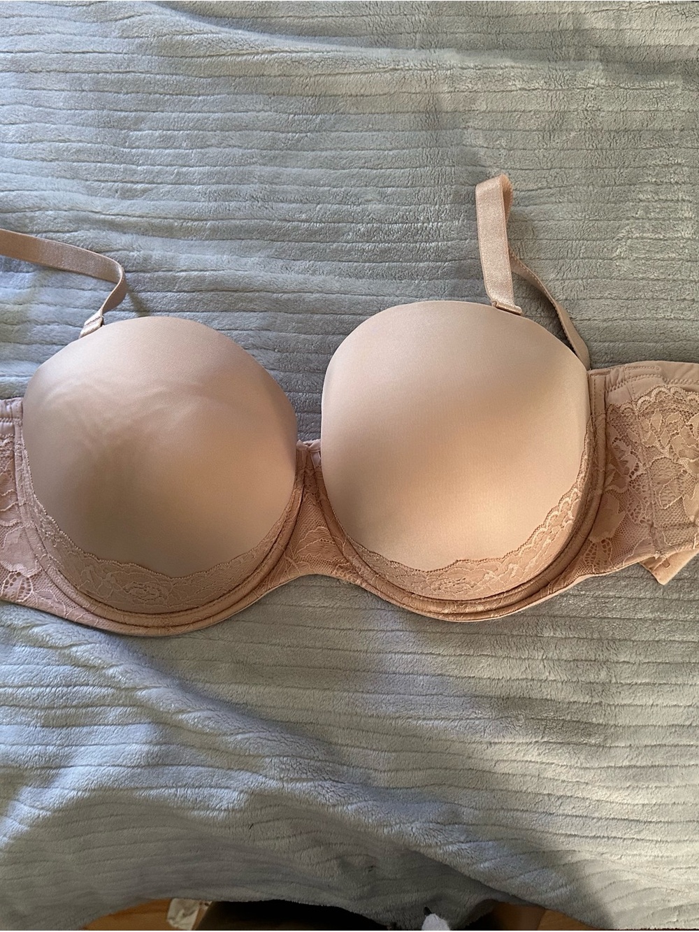 Torrid 48C Plunge Lace Trim Strap convertible Bra - Blush
